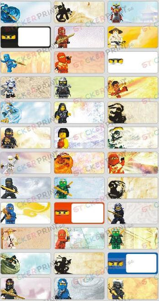 Medium Ninjago Name Stickers