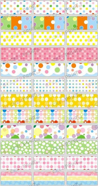 Medium Polka Dots Name Stickers