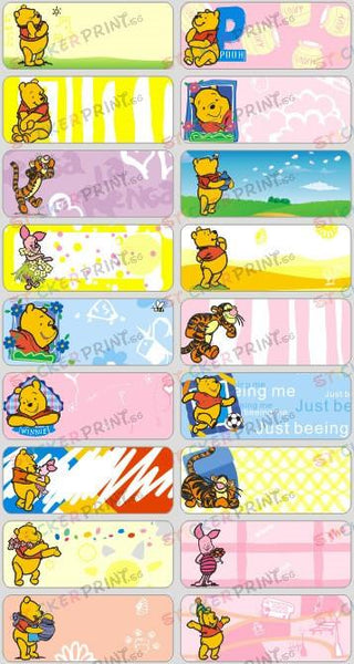 Large Winnie The Pooh Name Stickers