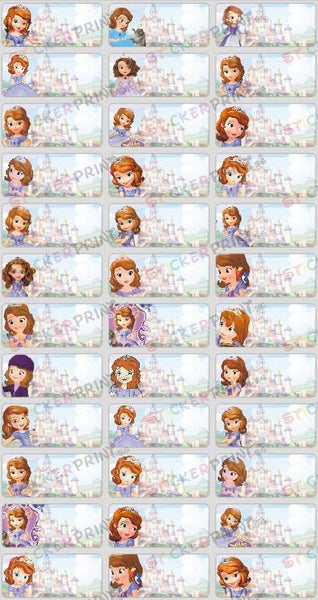 Medium Princess Sophia Name Stickers