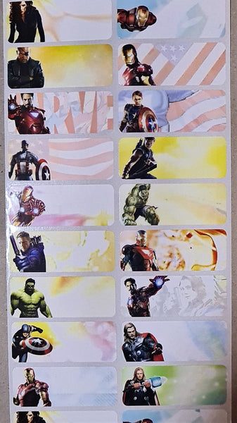 Large Avengers Name Stickers